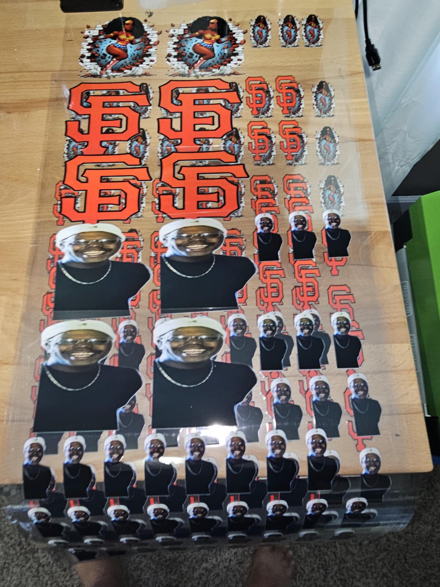 21 colored UVDTF decals