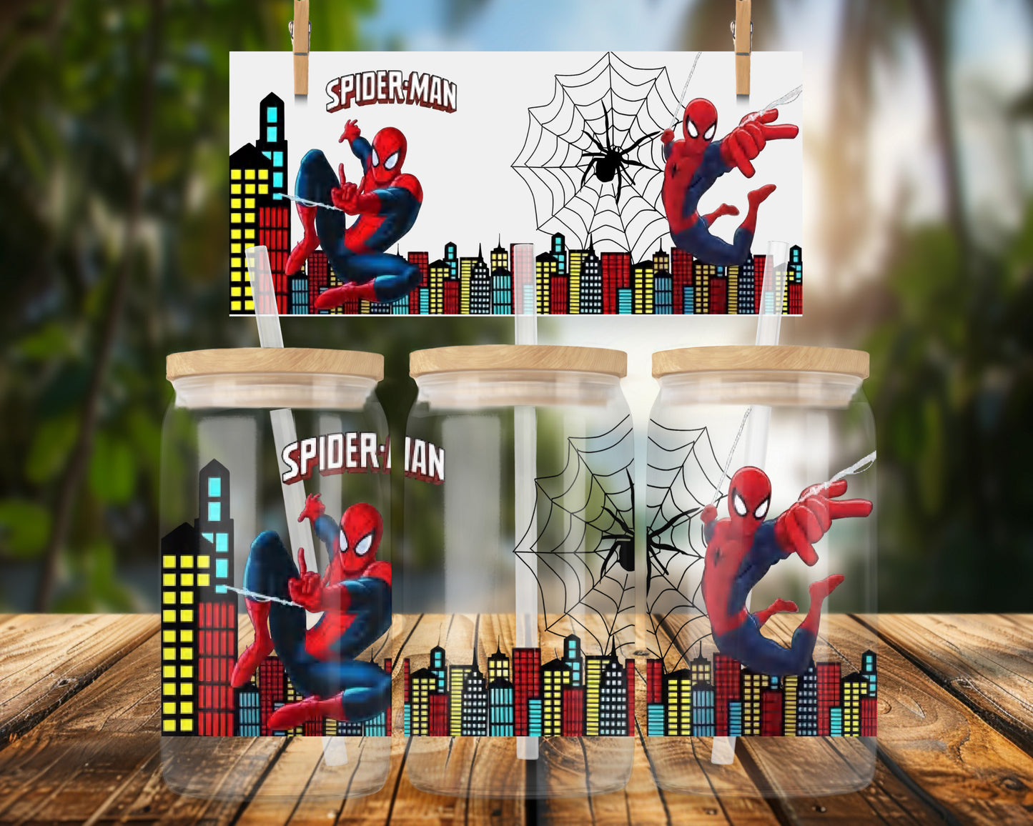 Superhero Web Slinging 16oz UVDTF Glass Wrap