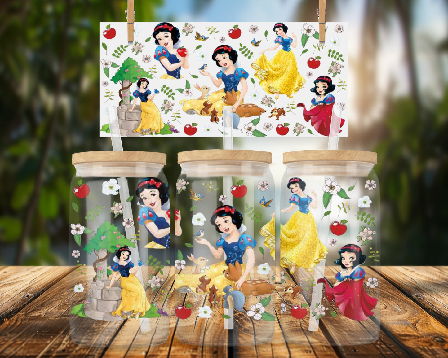 Princess Classic Character 16oz UVDTF Glass Wrap product type