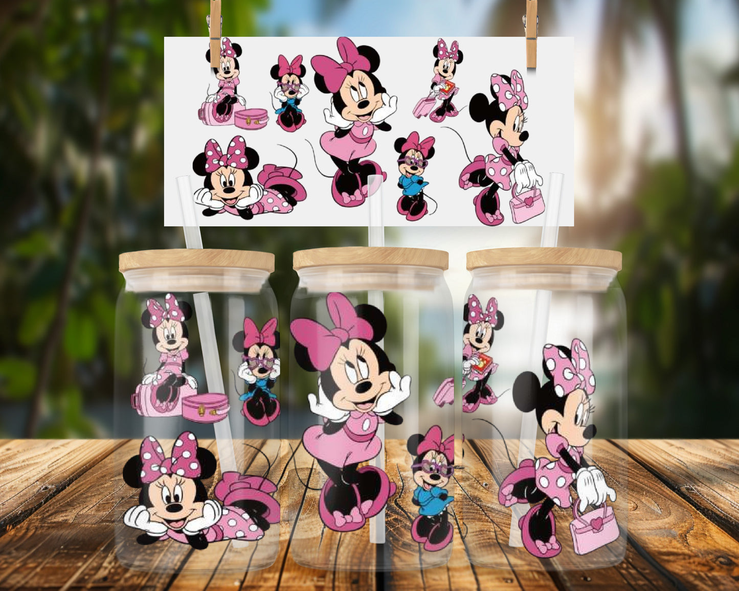 Classic mouse Fashion 16oz UVDTF Glass Wrap