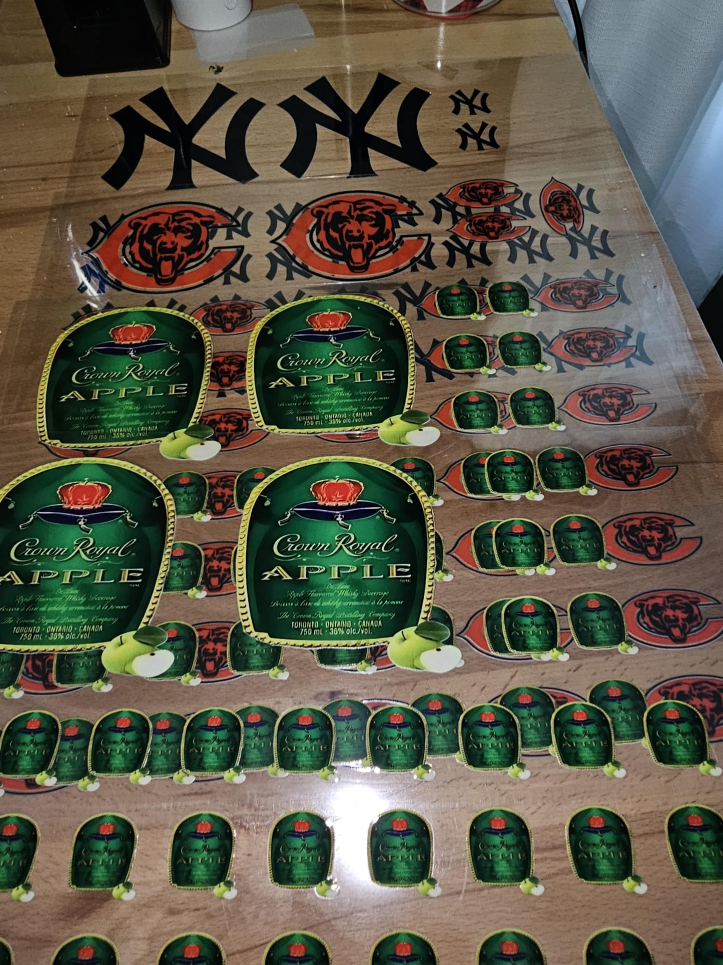 21 colored UVDTF decals