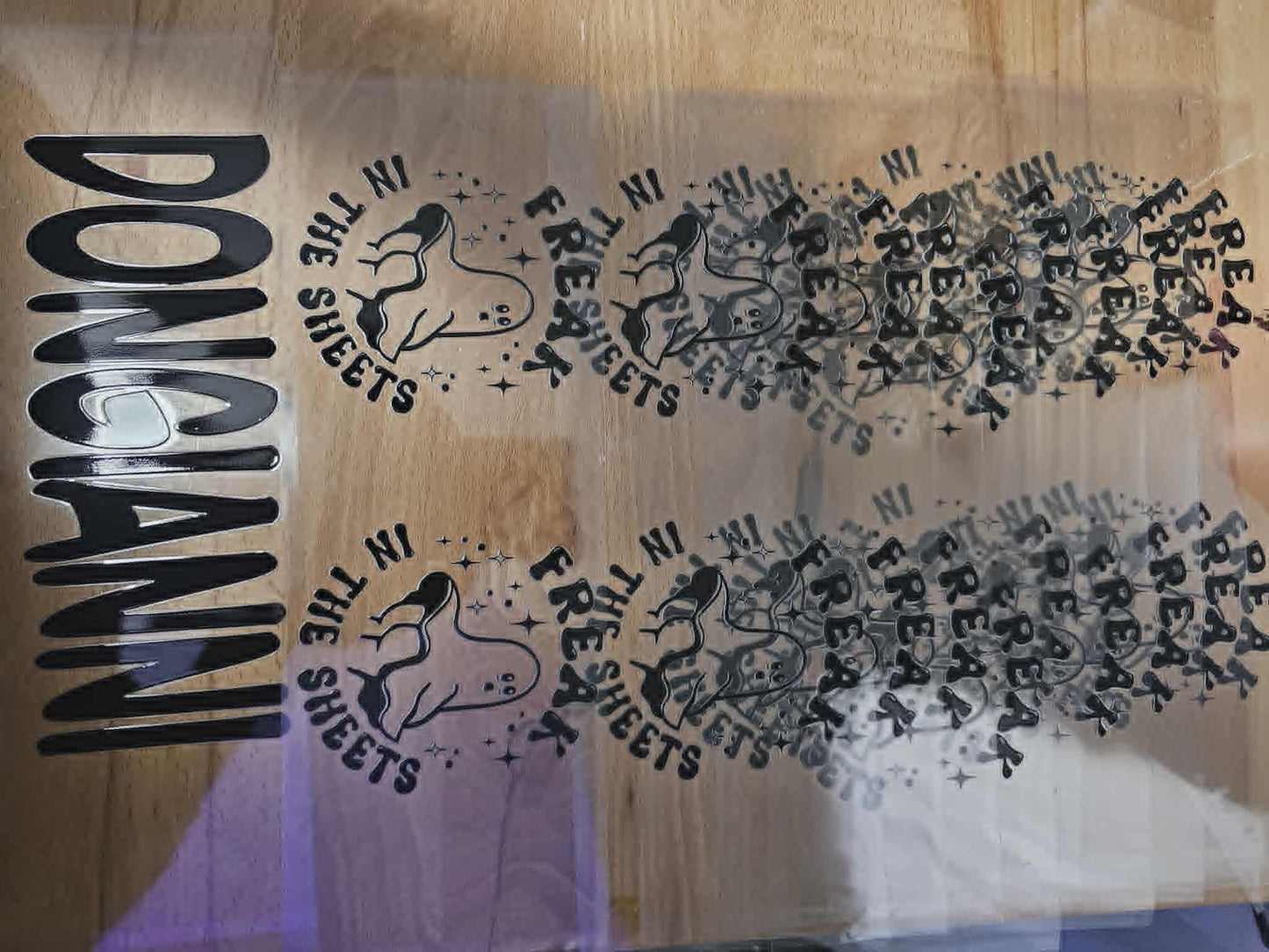 11 colored UVDTF decals