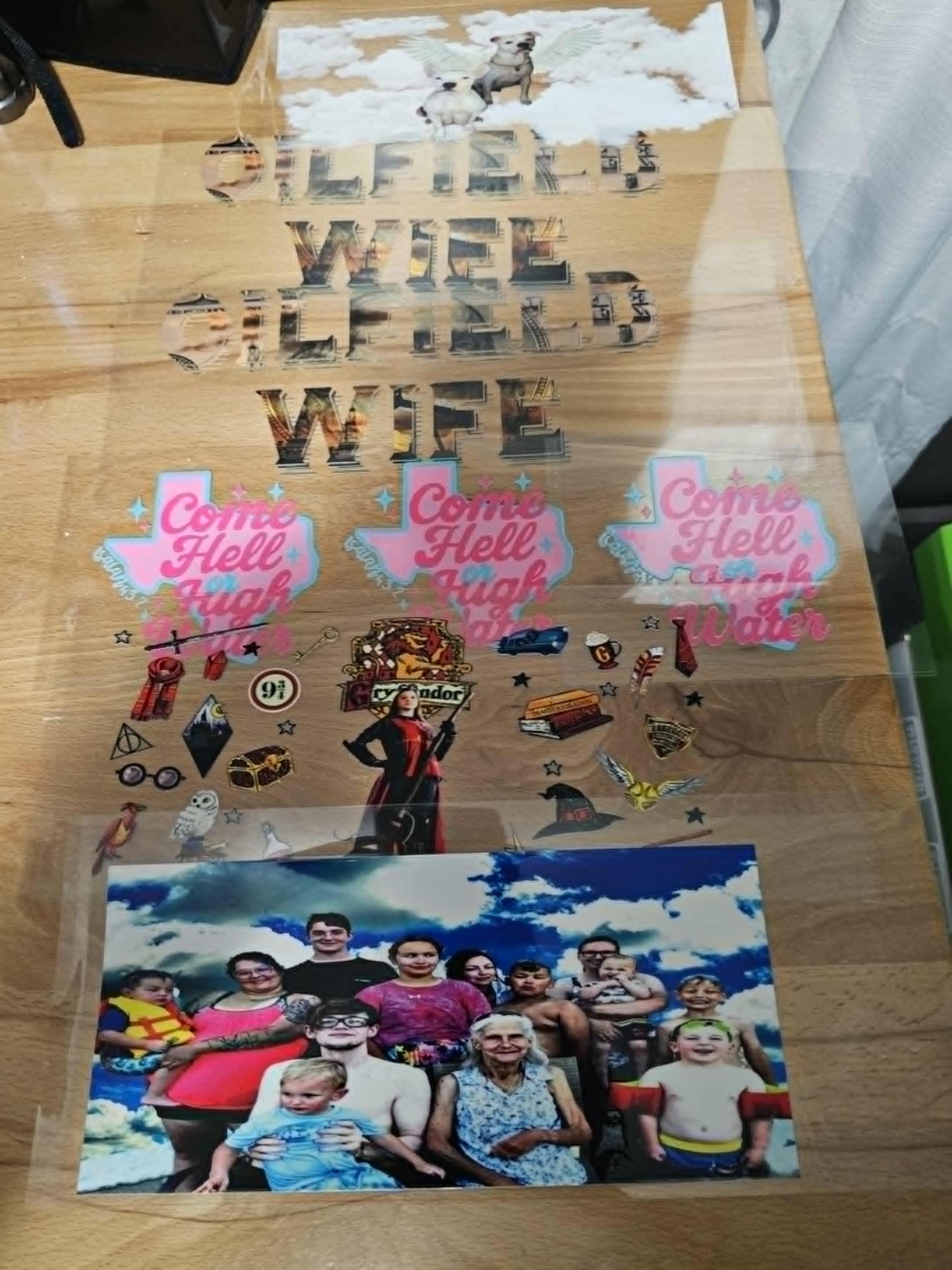 14 colored UVDTF decals