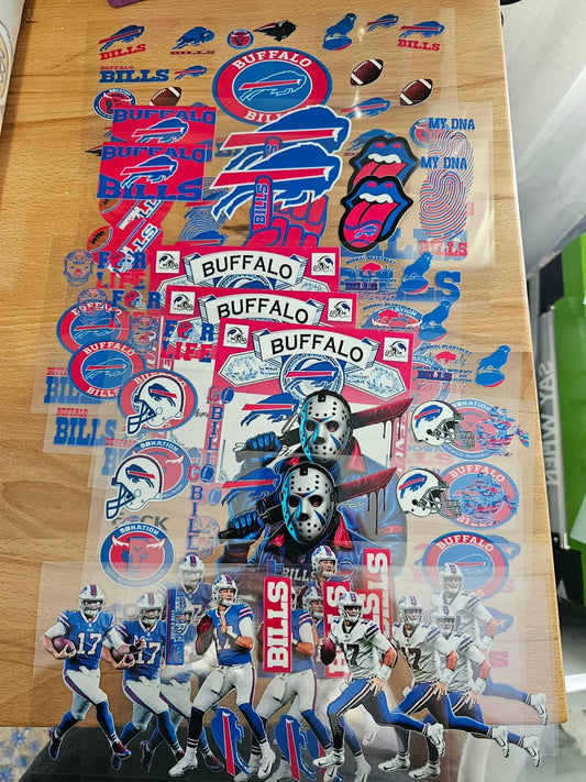 14  colored  UVDTF decals
