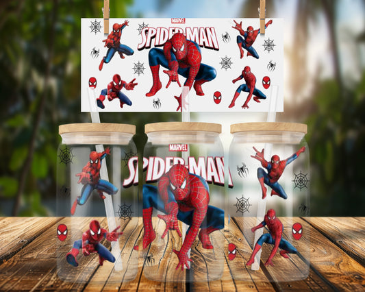 Superhero Dynamic 16oz Glass Can Wrap