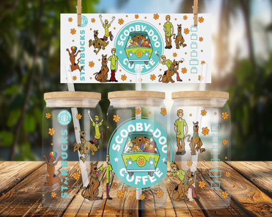 Fun Classic Charater Dog Starbucks 16oz UVDTF Glass Can Wrap