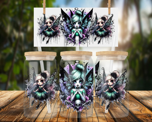 Enchanting Fairy Theme 16oz UVDTF Glass Can Wrap