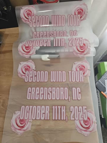 3 colored UVDTF decals and 7 DTF