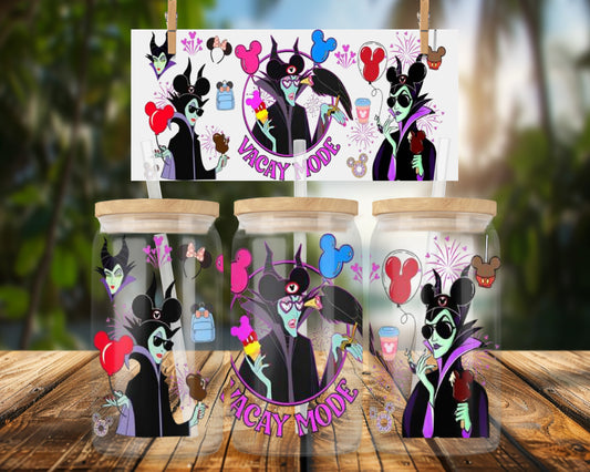 Villain Sorcerous Vacay Mode 16oz UVDTF Glass Can Wrap