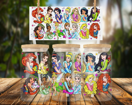 Princesses Dream Team 16oz UVDTF Glass Wrap product type