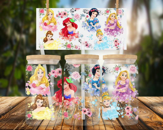 Beautiful Princesses Design 16oz UVDTF Glass Wrap