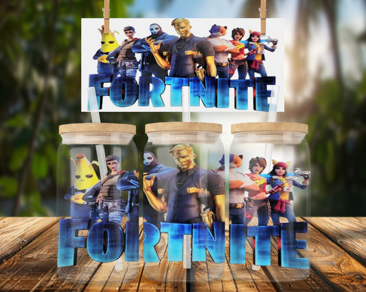 Video Game Characters Characters 16oz Glass Can Wrap
