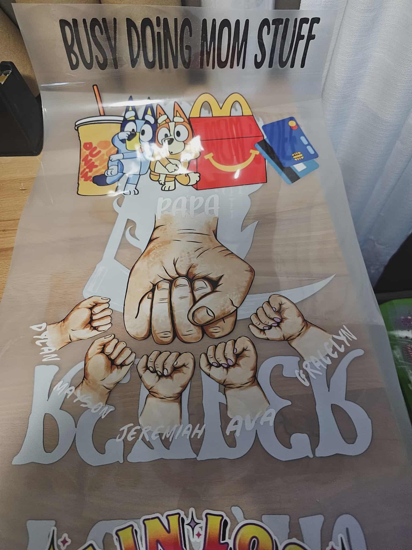 14 colored UVDTF decals and 3 DTF