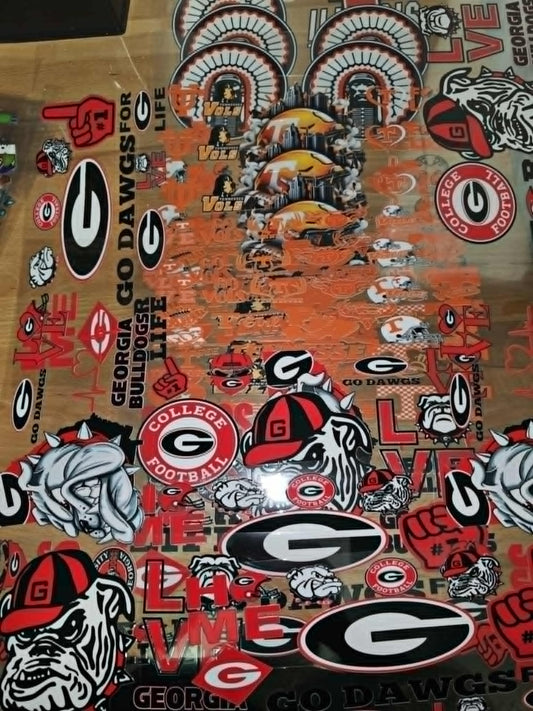 36 colored UVDTF decals and 2 DTF