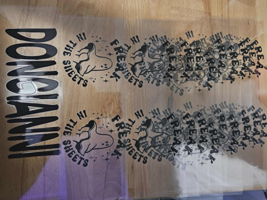 11 colored  UVDTF decals
