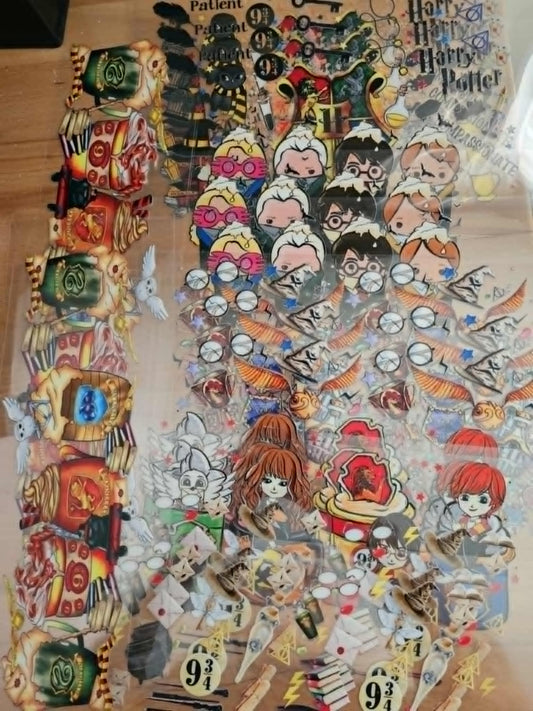 18 colored  UVDTF decals
