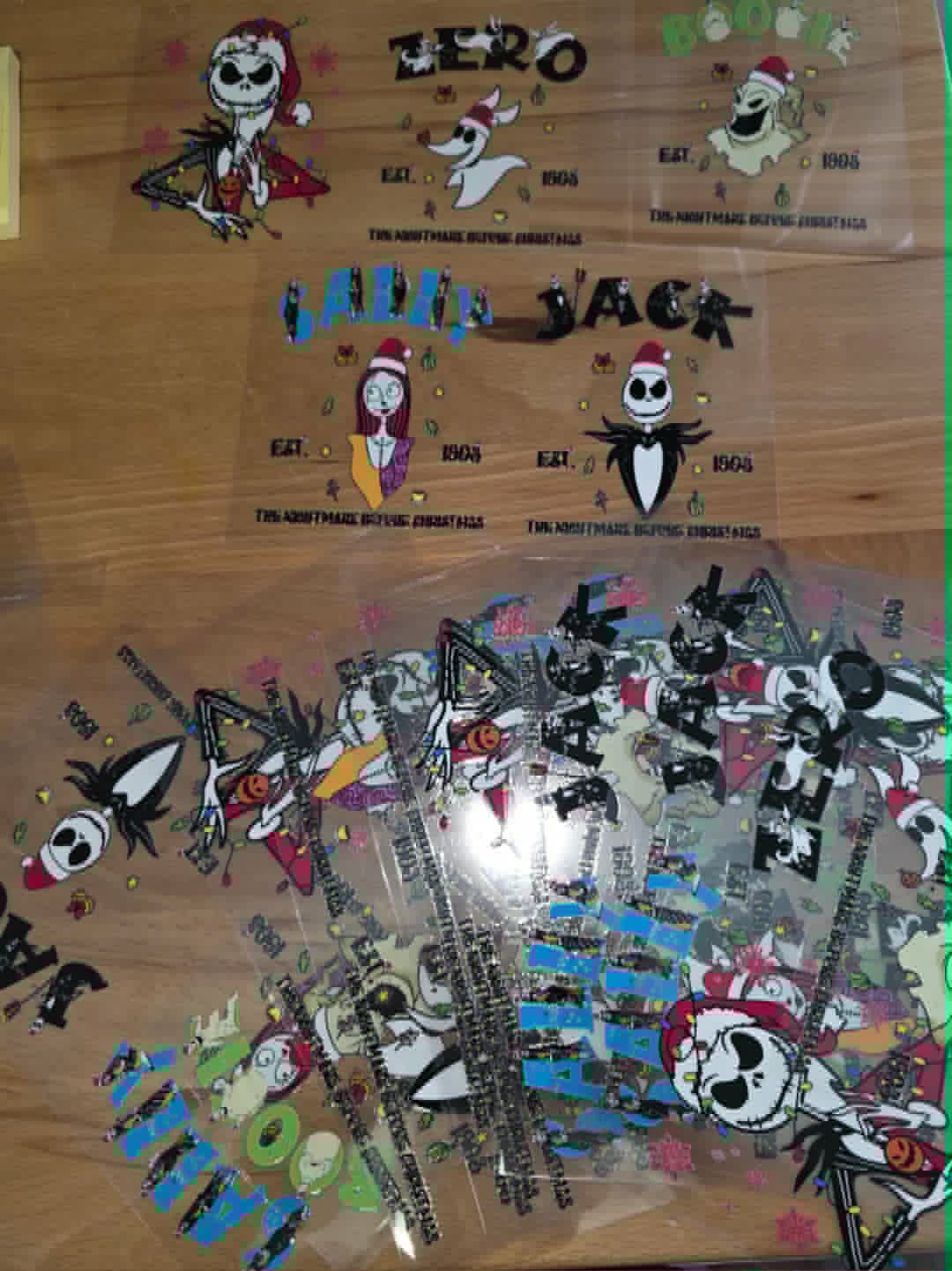 30 colored  UVDTF decals