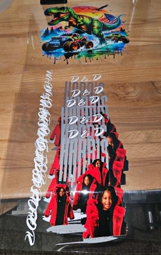 21 colored  UVDTF decals