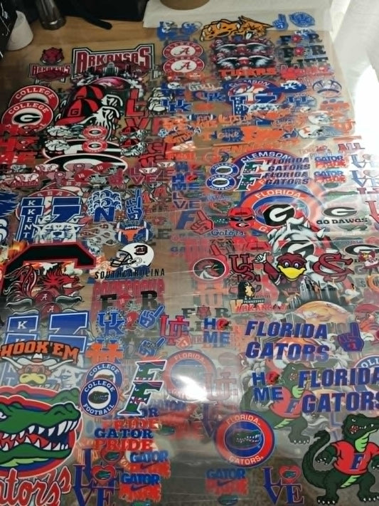 41 colored  UVDTF decals